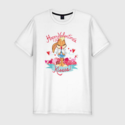 Мужская slim-футболка Lola Bunny Kisses