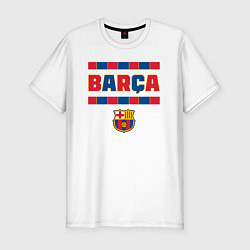 Футболка slim-fit Barcelona FC ФК Барселона, цвет: белый