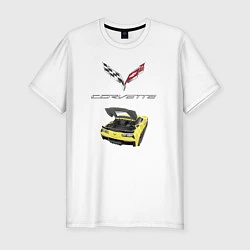 Мужская slim-футболка Chevrolet Corvette - этим всё сказано!