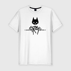 Мужская slim-футболка Stray: Black Logo