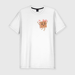 Мужская slim-футболка Печенье Сердечки