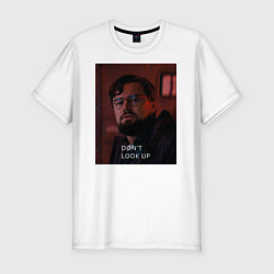 Мужская slim-футболка Не смотрите наверх Леонардо ДиКаприо
