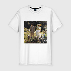 Мужская slim-футболка Among the Laurel Blossoms