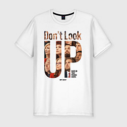 Футболка slim-fit Dont look up - Не смотрите наверх, цвет: белый