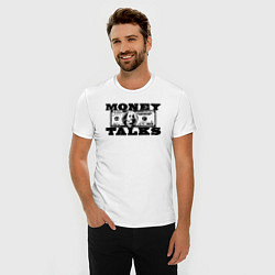 Футболка slim-fit Деньги решают Money Talks, цвет: белый — фото 2