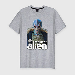Мужская slim-футболка Resident alien