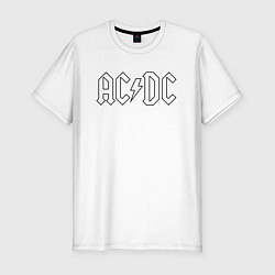 Мужская slim-футболка ACDC Logo Молния