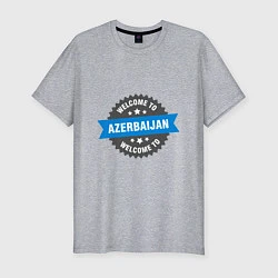 Мужская slim-футболка Welcome - Ajerbaijan