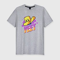 Мужская slim-футболка Roblox yeet