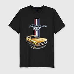 Футболка slim-fit Mustang motorsport, цвет: черный