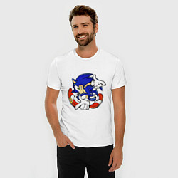 Футболка slim-fit Blue Hedgehog, цвет: белый — фото 2