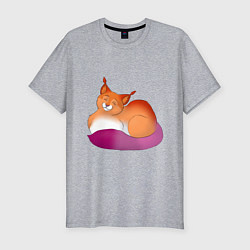 Мужская slim-футболка Гордая кошка