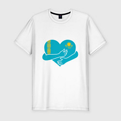 Мужская slim-футболка Kazakhstan Love
