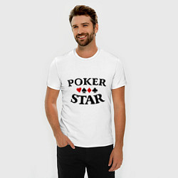 Футболка slim-fit Poker Star, цвет: белый — фото 2