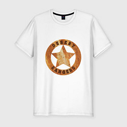 Футболка slim-fit Wasteland 3 desert rangers star emblem, цвет: белый