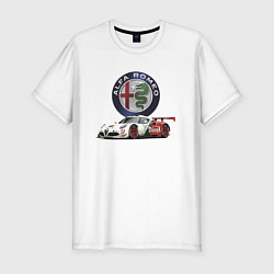 Мужская slim-футболка Alfa Romeo - motorsport