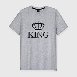 Мужская slim-футболка KING Парные Король