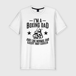 Мужская slim-футболка Im a boxing dad