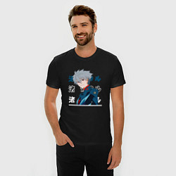 Футболка slim-fit Евангелион Neon Genesis Evangelion, Kaworu Nagisa, цвет: черный — фото 2