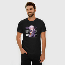 Футболка slim-fit Данганронпа Danganronpa, Кёко Киригири Kyouko Kiri, цвет: черный — фото 2