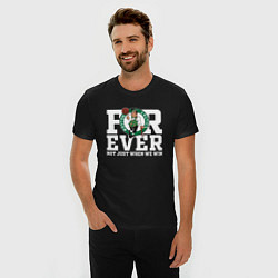 Футболка slim-fit FOREVER NOT JUST WHEN WE WIN, BOSTON CELTICS, БОСТ, цвет: черный — фото 2