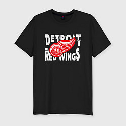 Футболка slim-fit Детройт Ред Уингз Detroit Red Wings, цвет: черный