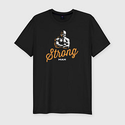 Мужская slim-футболка Strong man