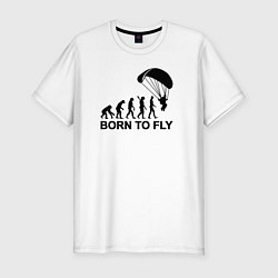 Мужская slim-футболка Рожденный летать