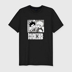 Футболка slim-fit Hunter x Hunter Killua Gon, цвет: черный