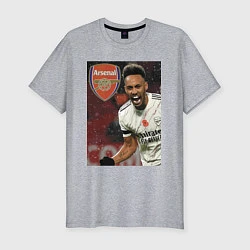 Футболка slim-fit Arsenal, Pierre-Emerick Aubameyang!, цвет: меланж