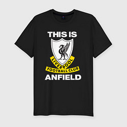 Футболка slim-fit FC LIVERPOOL, ANFIELD ФК ЛИВЕРПУЛЬ, цвет: черный