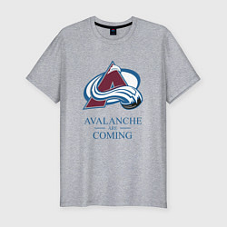 Футболка slim-fit Colorado Avalanche are coming , Колорадо Эвеланш, цвет: меланж