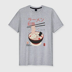 Мужская slim-футболка Японский стиль рамен