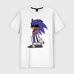 Мужская slim-футболка Sonic Exe Sketch Hedgehog
