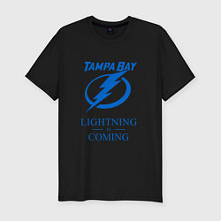 Футболка slim-fit Tampa Bay Lightning is coming, Тампа Бэй Лайтнинг, цвет: черный