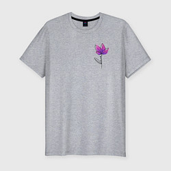 Мужская slim-футболка Любовь в цветке