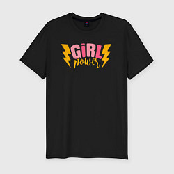 Мужская slim-футболка Lightning Girl Power