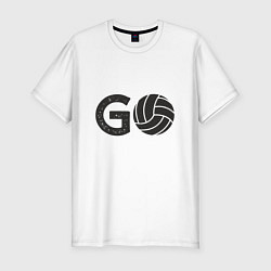 Мужская slim-футболка Go Volleyball
