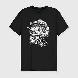 Мужская slim-футболка Skull & Wolf