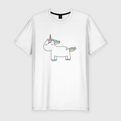 Мужская slim-футболка Unicorn Attack