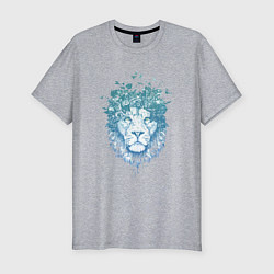 Футболка slim-fit Lion синий 1 штука в цветах, цвет: меланж