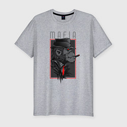 Футболка slim-fit Обезьяна мафиози, цвет: меланж