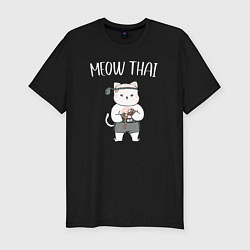 Мужская slim-футболка Мяу Тай