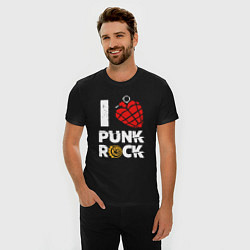 Футболка slim-fit I LOVE PUNK ROCK, цвет: черный — фото 2