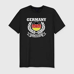 Футболка slim-fit Футбол Германия, цвет: черный