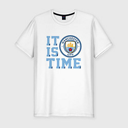 Мужская slim-футболка It is Manchester City Time