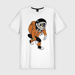 Футболка slim-fit Astronaut Cool Monkey, цвет: белый