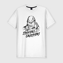 Мужская slim-футболка Line Jeepers Creepers