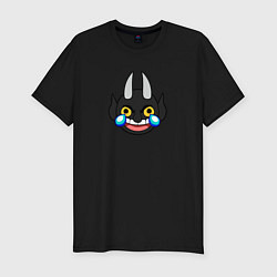 Мужская slim-футболка Дьявол Эмодзи Cuphead
