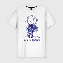 Мужская slim-футболка Lorem Ipsum Space